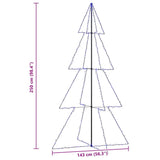 Albero di Natale a Cono 360 LED per Interni Esterni 143x250 cm