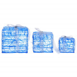 Scatole Regalo Decorative Natale in Acrilico 3 pz Bianco Freddo