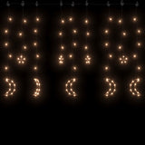 Luci Fatate Stella e Luna con Telecomando 138 LED Bianco Caldo