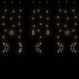 Luci Fatate Stella e Luna con Telecomando 138 LED Bianco Freddo