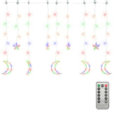 Luci Fatate Stella e Luna con Telecomando 138 LED Colorate