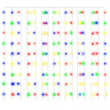 Tenda Luci a Ghiaccioli 3x3m 300 LED Colorati 8 Funzioni