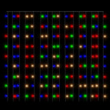 Tenda Luci a Ghiaccioli 3x3m 300 LED Colorati 8 Funzioni