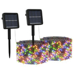 Luci Solari Fatate 2 pz 2x200 LED Colorati Interni Esterni