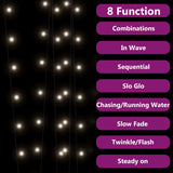 Luci Solari Fatate 5 pz 5x200 LED Bianco Freddo Interni Esterni