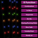 Luci Solari Fatate 5 pz 5x200 LED Bianco Freddo Interni Esterni