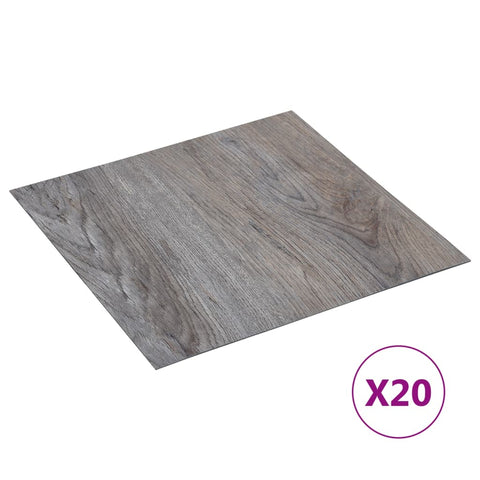 Listoni Pavimenti Adesivi 20 pz in PVC 1,86 m Marrone Chiaro