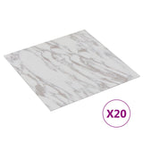 Listoni Pavimenti Adesivi 20 pz in PVC 1,86 m Marmo Bianco