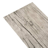 Listoni Autoadesivi in PVC 5,21 m 2 mm Rovere Slavato