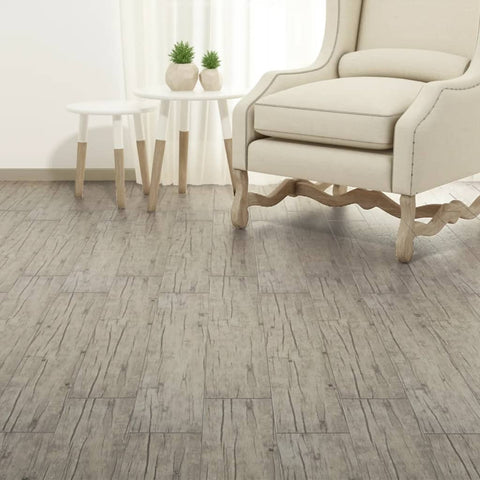 Listoni Autoadesivi in PVC 5,21 m 2 mm Rovere Slavato
