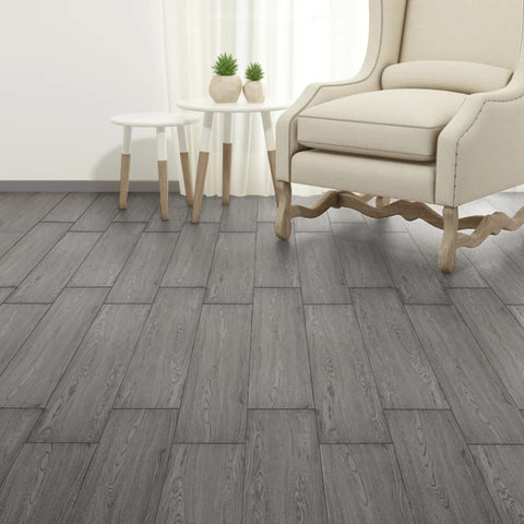 Listoni Pavimento Autoadesivi PVC 5,21 m 2 mm Grigio Scuro
