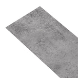 Listoni Pavimento Autoadesivi PVC 5,21m 2mm Marrone Cemento