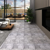 Listoni Pavimento Autoadesivi PVC 5,21m 2mm Marrone Cemento