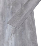 Listoni Autoadesivi in PVC 5,21 m 2 mm Legno Grigio Opaco