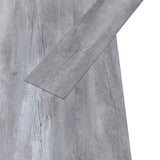 Listoni Autoadesivi in PVC 5,21 m 2 mm Legno Grigio Opaco
