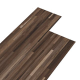 Listoni Autoadesivi in PVC 5,21 m 2 mm Marrone a Strisce