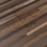 Listoni Autoadesivi in PVC 5,21 m 2 mm Marrone a Strisce