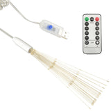 Luci di Natale Fuochi Artificio 10pz Bianco Caldo 10cm 1400 LED