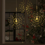 Luci di Natale Fuochi Artificio 10pz Bianco Caldo 10cm 1400 LED