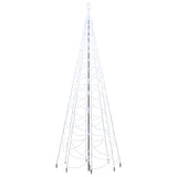 Albero di Natale con Palo in Metallo 500 LED Bianco Freddo 5 m