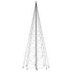 Albero di Natale con Palo in Metallo 500 LED Bianco Freddo 5 m