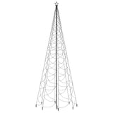 Albero di Natale con Palo in Metallo 500 LED Bianco Freddo 5 m
