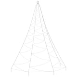 Albero da Parete con Gancio Metallico 720 LED Bianco Freddo 5 m