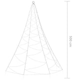 Albero da Parete con Gancio Metallico 720 LED Blu 5 m