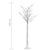 Albero Natale 140 LED 1,5 m Salice Bianco Caldo Interno Esterno