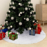 Gonna per albero di Natale bianca 90 cm in pelliccia sintetica