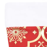 Gonna per albero di Natale di lusso con calza rossa 122 cm in tessuto