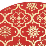 Gonna per albero di Natale di lusso con calza rossa 122 cm in tessuto