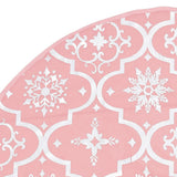 Gonna Albero Natale Raffinata con Calza Rosa Tessuto 122 cm