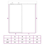 Porta Scorrevole in Vetro ESG e Alluminio 90x205 cm Nera