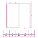 Porta Scorrevole in Vetro ESG e Alluminio 102x205 cm Nera