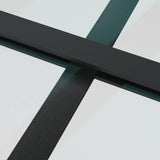Porta Scorrevole in Vetro ESG e Alluminio 76x205 cm Nera