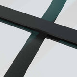Porta Scorrevole in Vetro ESG e Alluminio 76x205 cm Nera