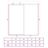 Porta Scorrevole in Vetro ESG e Alluminio 102x205 cm Nera