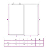 Porta Scorrevole in Vetro ESG e Alluminio 102x205 cm Nera