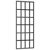 Porta Scorrevole in Vetro ESG e Alluminio 76x205 cm Nera