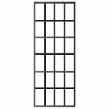 Porta Scorrevole in Vetro ESG e Alluminio 76x205 cm Nera