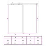 Porta Scorrevole in Vetro ESG e Alluminio 102x205 cm Nera