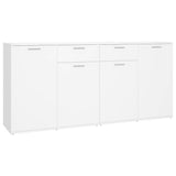 Credenza Bianca 160x36x75 cm in Legno truciolato