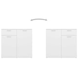 Credenza Bianca 160x36x75 cm in Legno truciolato