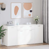 Credenza Bianca 160x36x75 cm in Legno truciolato