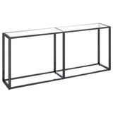 Tavolo Consolle Trasparente 180x35x75,5 cm in Vetro Temperato