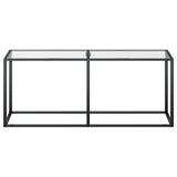 Tavolo Consolle Trasparente 180x35x75,5 cm in Vetro Temperato