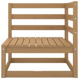 Set Salotto da Giardino 6pz Marrone Ambra Legno Massello Pino