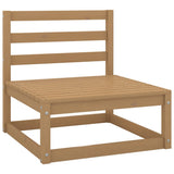 Set Salotto da Giardino 6pz Marrone Ambra Legno Massello Pino