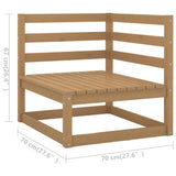 Set Salotto da Giardino 6pz Marrone Ambra Legno Massello Pino